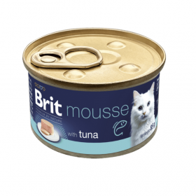 Мокра храна за котки Brit Premium by Nature Cat Mousse - мус с риба тон, 85 г